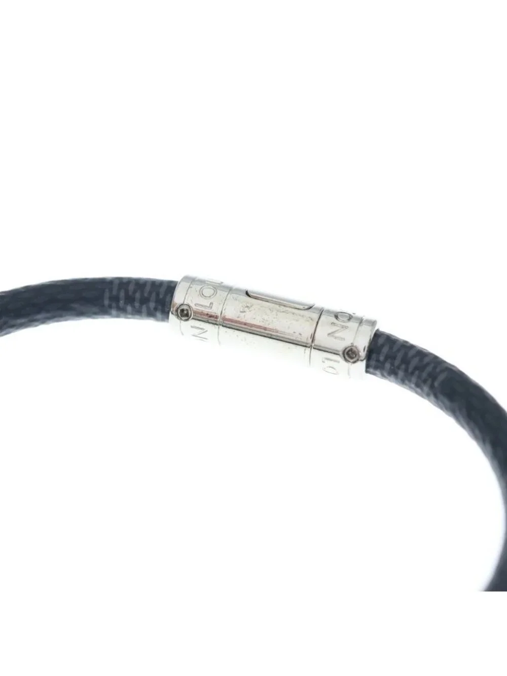 Louis Vuitton Damier Bracelet Keep It Black Silver